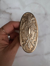 Load image into Gallery viewer, Statement Brass Oval Brooch Slide
