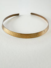 Load image into Gallery viewer, hammered brass neck cuff
