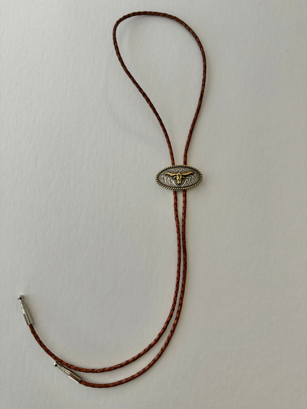 HOOK ‘EM honey brown bolo tie