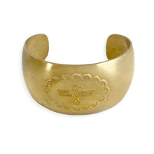 Load image into Gallery viewer, brass thunderbird cuff
