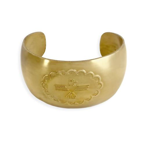 brass thunderbird cuff