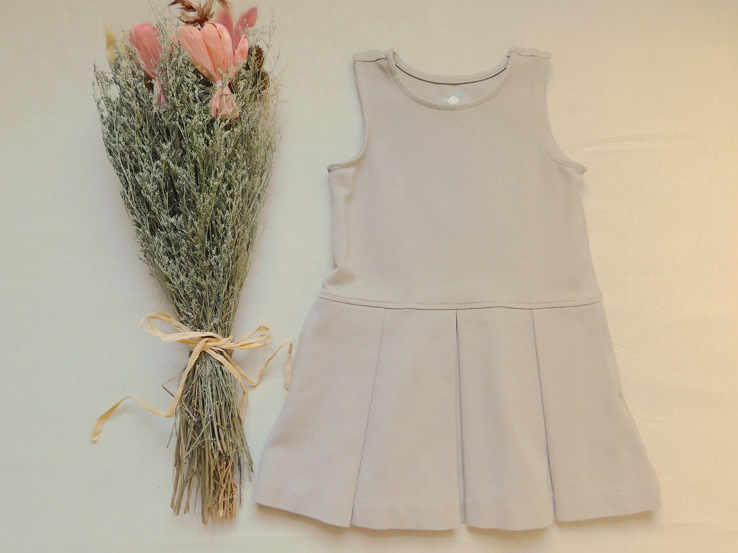 taupe pleated dress 3T