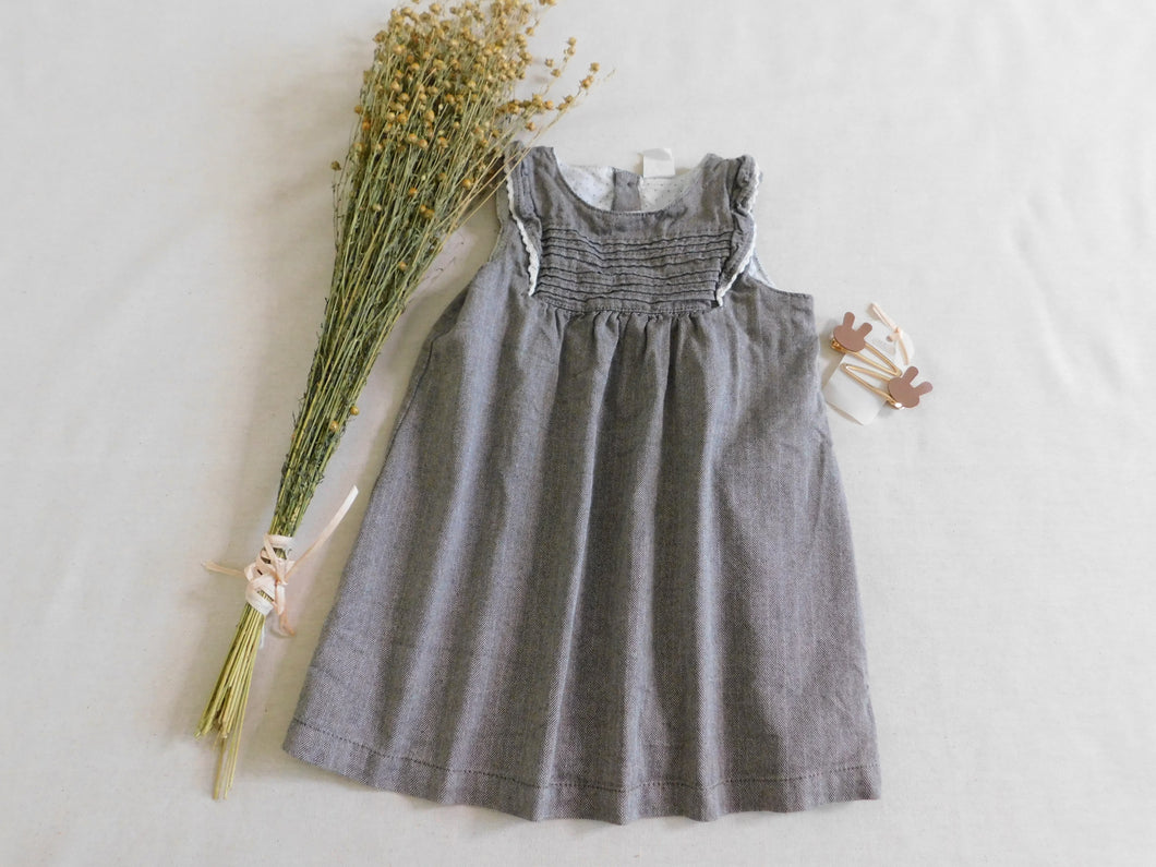 textured smock dress with ruffle details 12 M