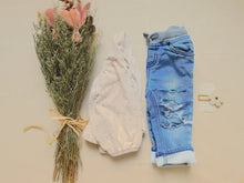 Load image into Gallery viewer, girly tomboy distressed jeans outfit 18-24T
